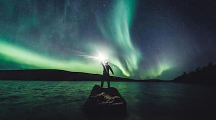 Aurora boreal captada en Laponia, Finlandia. (Foto: Reuters)