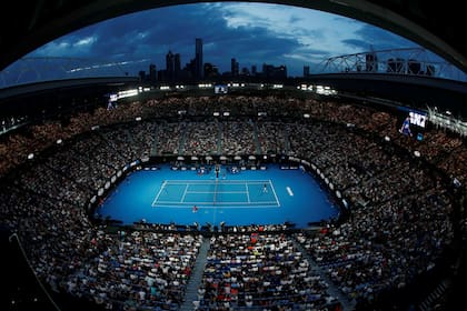 El Rod Laver Arena, escenario principal del Abierto de Australia; toda la gira de enero próximo en ese país se realizará en una misma ciudad, Melbourne, para protección por el Covid-19.