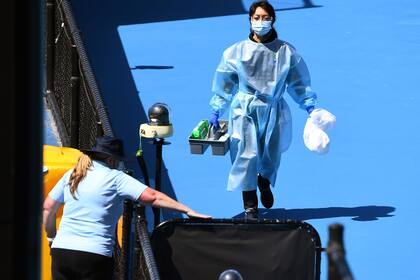 Fuertes medidas de sanitización se realizan cada día en las instalaciones del Melbourne Park