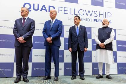 Australian Prime Minister Anthony Albanese, US President Joe Biden, Japanese Prime Minister Fumio Kishida and Indian Prime Minister Narendra Modi, the QUAD Leaders