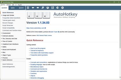 AutoHotKey, un complejo y potente lenguaje para crear scripts (guiones) para automatizar tareas en Windows