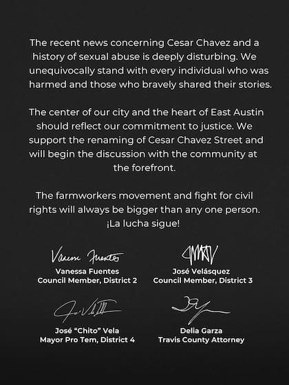 Autoridades de Austin proponen renombrar la calle César Chávez