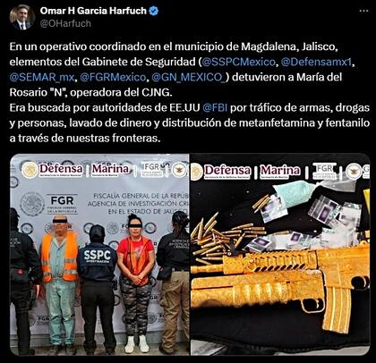 Autoridades mexicanas dieron a conocer su detención en Jalisco, México