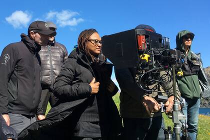 Ava Duvernay durante el rodaje de Un viaje en el tiempo