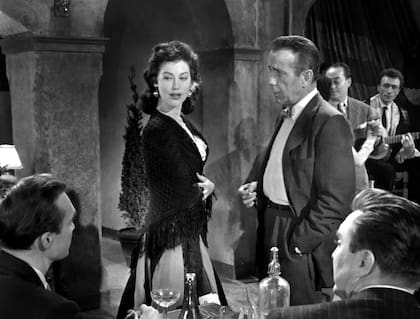 Ava Gardner y Humphrey Bogart en La condesa descalza
