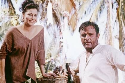 Ava Gardner y Richard Burton en La noche de la iguana