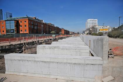 Avanzan las obras en el Paseo del Bajo