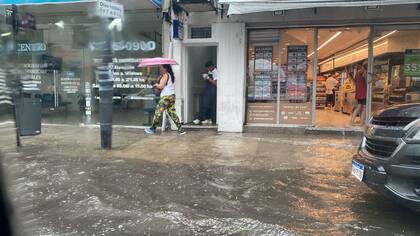 Avenida Cabildo, inundada