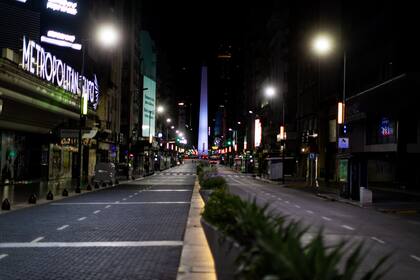 Avenida Corrientes en la ciudad de Buenos Aires
