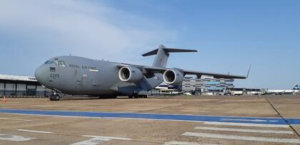 Avión de la Royal Air Force en Brasil