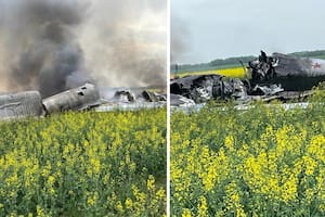 Un avión militar se estrelló en el sur de Rusia