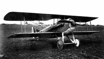 Avión SPAD S.XIII con el que Vicente Almandos Almonacid cruzó la cordillera de los Andes (Foto: Museo Nacional de Aeronáutica)