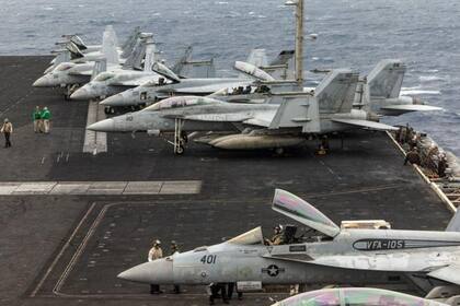 Aviones de combate de EE.UU. participaron en el derribo de varios misiles iraníes.