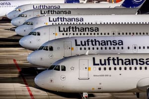 Aviones de Lufthansa en el aeropuerto de Fráncfort, Alemania, el 7 de febrero de 2024