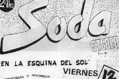Aviso de la presentación de Soda Stereo en La Esquina del Sol