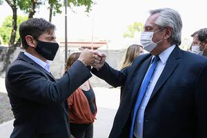 Axel Kicillof con Alberto Fernández