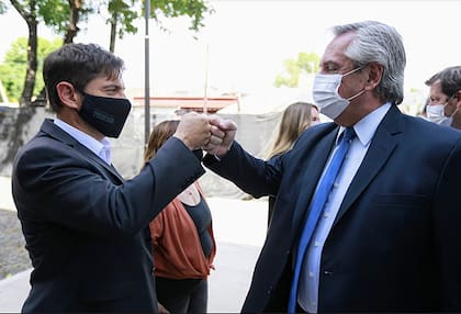 Axel Kicillof con Alberto Fernández