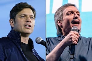 Axel Kicillof en el acto de Mar Chiquita y Máximo Kirchner en su presentación en La Plata
