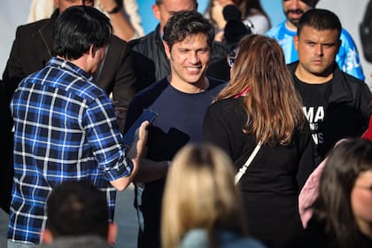 Axel Kicillof en la marcha por la condena de Cristina Kirchner, en la Plaza de Mayo
