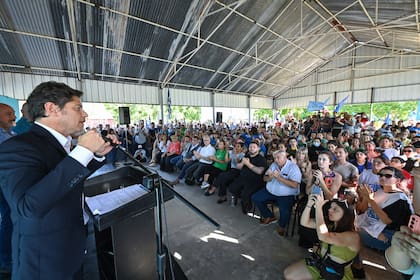 Axel Kicillof este martes en un acto en Ensenada