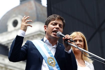 Axel Kicillof junto a Verónica Magario