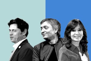 Axel Kicillof, Máximo y Cristina Kirchner