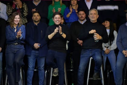 Axel Kicillof y Julio Alak en el lanzamiento de la Lista 2 de Unión por la Patria, en La Plata