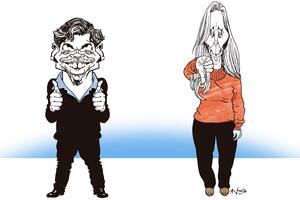 Axel Kicillof y Karina Milei