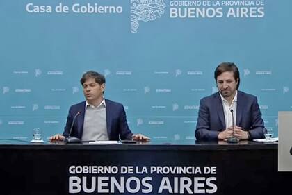 Axel Kicillof y su ministro de Salud, Nicolás Kreplak