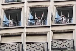 El baile viral de una vecina de Cristina Kirchner en su balcón de Recoleta