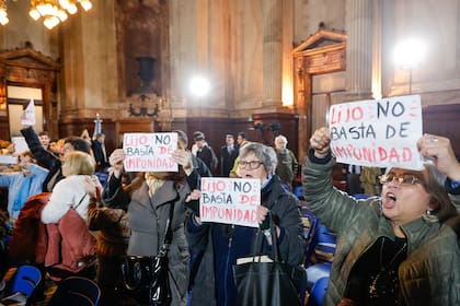 Ayer hubo un acto en el Senado en repudio a la postulación de Lijo