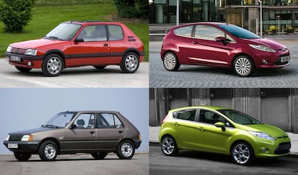 Ayer, los clásicos como el Peugeot 205 tenían mejor porte con 3 puertas que con 5; Hoy, la ecuación es inversa, los modernos hatch como el Ford Fiesta lucen mejor con cinco puertas