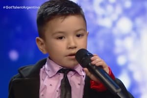 Aythan Valentín Arias tiene 4 años, participó en Got Talent Argentina y sorprendió a todos con su talento para tocar el timbal (Foto: Captura Telefe)