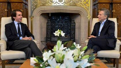 Aznar y Macri., en el despacho del Jefe de Estado Argentino en la Casa Rosada, el 18 de abril