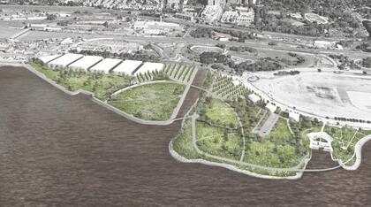 BA Costa, el gobierno porteño planea un gran paseo frente al río a lo largo de los 25 kilómetros de borde costero, desde av. General Paz hasta el Riachuelo.