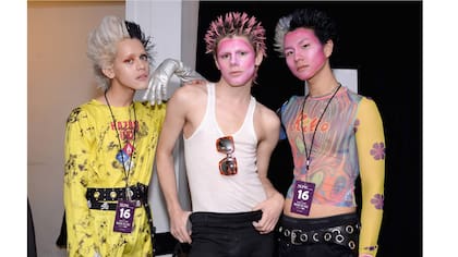 Backstage del show de Maison The Faux, en la NY Fashion Week, el 8 de septiembre de 2017