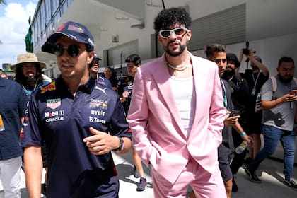 Bad Bunny acudió al Gran Premio de Miami este año (Foto AP/Lynne Sladky)