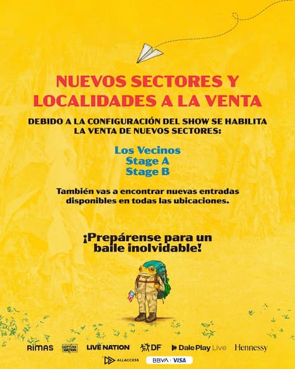 Bad Bunny decidió habilitar nuevos sectores y localidades para sus shows