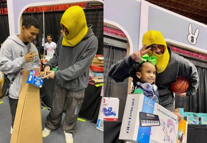 Bad Bunny entregó algunos regalos a través de su fundación Good Bunny