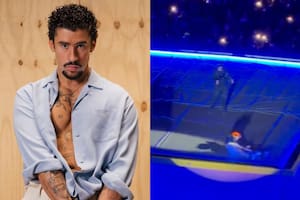 Así fue la caída viral de Bad Bunny durante su primer concierto en México