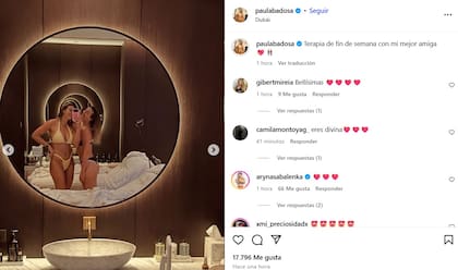 Badosa viajó con Sabalenka a Dubái y mostraron fotos de su estadía en Instagram