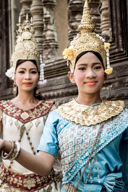Bailarinas jemeres en el templo de Angkor.