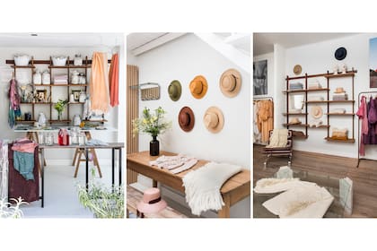 Bajo el Alma se expandió dentro de la casa. Colores, fibras naturales y texturas ocupan los ambientes con la misma lógica artesanal que define la marca. Algodones, linos, sedas, lanas y tintes hechos a mano dialogan con la arquitectura cruda, generando una atmósfera íntima y profundamente sensorial