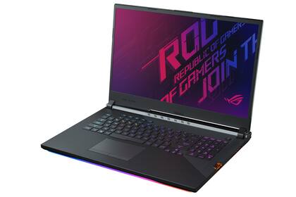 Bajo el teclado la ROG Strix Scar III de Asus lleva un Core i7 9750H y 32 GB de RAM, además de un terabyte de almacenamiento SSD