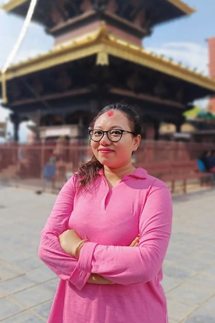 Bajracharya, la niña diosa que más tiempo ostentó ese status en toda la historia, el mes pasado visitando el templo Manakamana, en Gorkha.