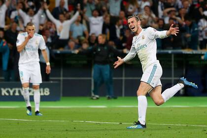 Bale festeja el tercer gol del Real Madrid