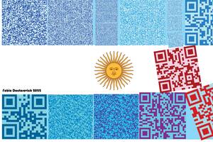 Haga su propia Bandera Nacional Argentina con códigos QR