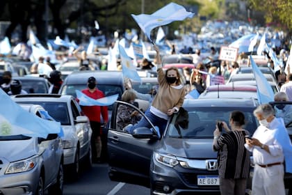El banderazo de ayer fue la séptima movilización opositora en lo que va del gobierno de Alberto Fernández