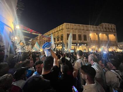 Banderazo argentino en Doha