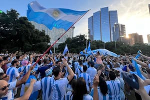 Otro banderazo argentino en Estados Unidos antes del partido de la selección
